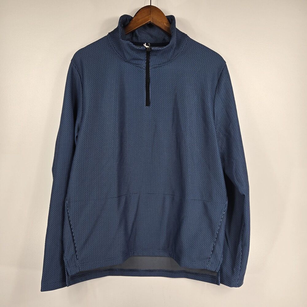 Con.struct Men's Size Large Micro Geometric 1/4‎ Zip Pullover with Silvadur NWT